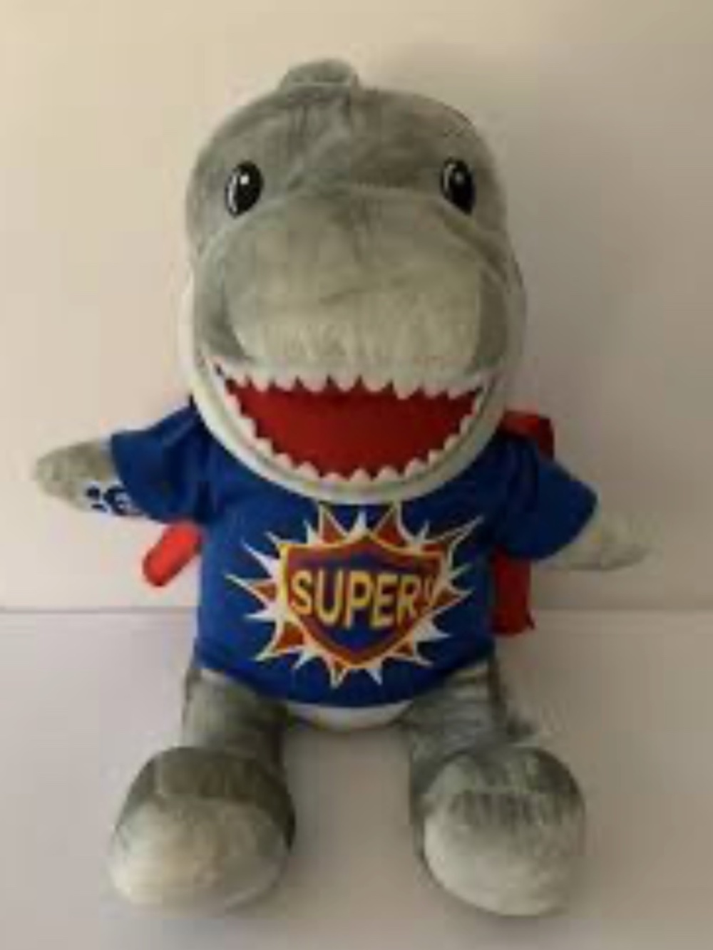 Build A Bear Toothy Shark Plush Retired Gray Great White Stuffed Animal 2000s